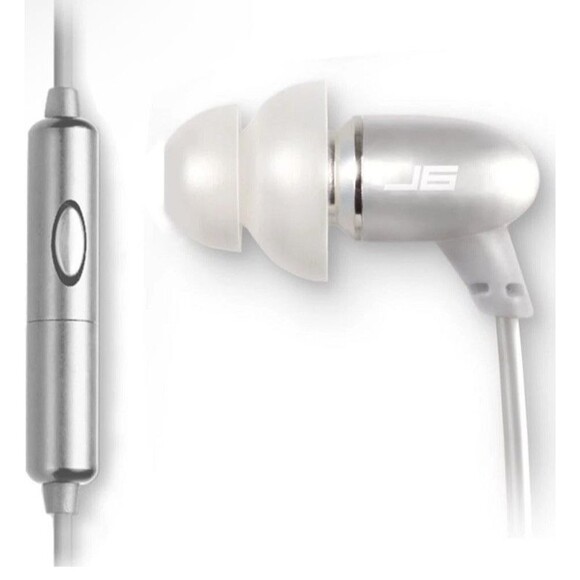 NEW JLAB J6M Silver Foil Earbuds with Mic in Sealed Packaging 3.5mm Jack - Picture 5 of 6